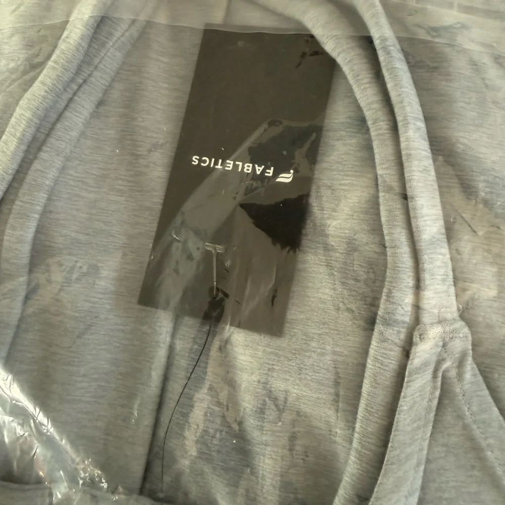 NWT Fabletics Women’s Cloud Jersey Wide Leg Jumpsuit Heather Grey Size xxs 2xs - Picture 4 of 4